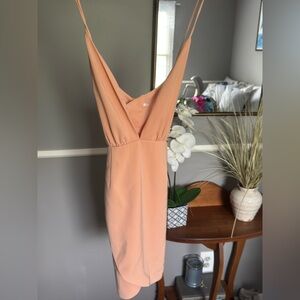 REVOLVE Pink Sheath Dress Plunge Neckline Sleeveless